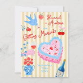 Whimsical watercolor quirky Wedding Invitation Einladung (Vorderseite)