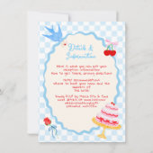 Whimsical watercolor quirky Wedding Invitation Einladung (Rückseite)