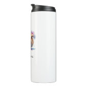 Whimsical Watercolor Squirrel Personalized Travel Thermosbecher (Nach rechts gedreht)