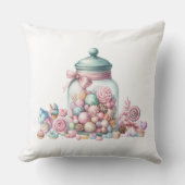 Whimsical Watercolor Sweet Candy Kissen (Vorderseite)