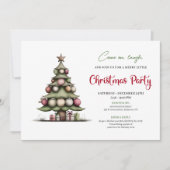 Whimsical watercolor tree editable festive invite einladung (Vorderseite)