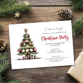 Whimsical watercolor tree editable festive invite einladung