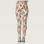 Whimsical Watercolor Turkey – Autumn Thanksgiving Leggings (Vorderseite)