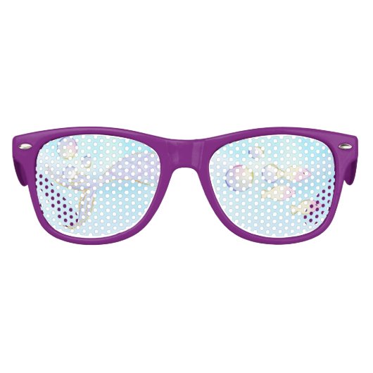 Whimsical Watercolor Untermeerkatze Party Partybrille (Vorderseite)