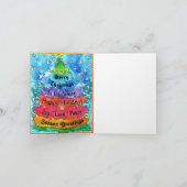 Whimsical Watercolor Weihnachtsbaum mit Worten Karte (Innenseite)