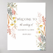 Whimsical Watercolor-Wildblume getrocknet Poster (Vorne)