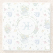 Whimsical Watercolor Wildblumen Tee Party Glasuntersetzer (Rückseite)