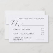 Whimsical Watercolor Wilde Blume & Lila Hochzeit RSVP Karte (Rückseite)