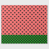 Whimsical Watermelon Colors Gemustert Geschenkpapier (Flach)