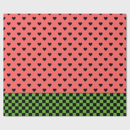 Whimsical Watermelon Colors Gemustert Geschenkpapier (Flach)