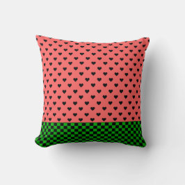 Whimsical Watermelon Colors Gemustert Kissen