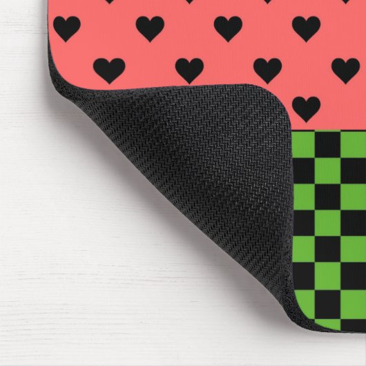 Whimsical Watermelon Colors Gemustert Mousepad (Ecke)