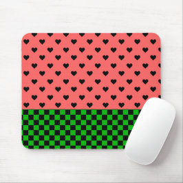 Whimsical Watermelon Colors Gemustert Mousepad