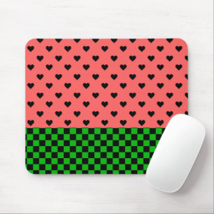Whimsical Watermelon Colors Gemustert Mousepad