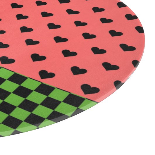 Whimsical Watermelon Colors Gemustert Schneidebrett (Ecke)