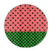Whimsical Watermelon Colors Gemustert Schneidebrett (Vorderseite)