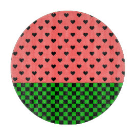 Whimsical Watermelon Colors Gemustert Schneidebrett