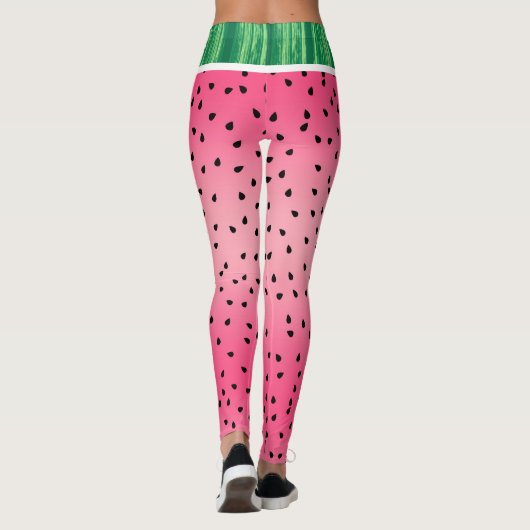 Whimsical Watermelon Sommerfrüchte Leggings (Rückseite)