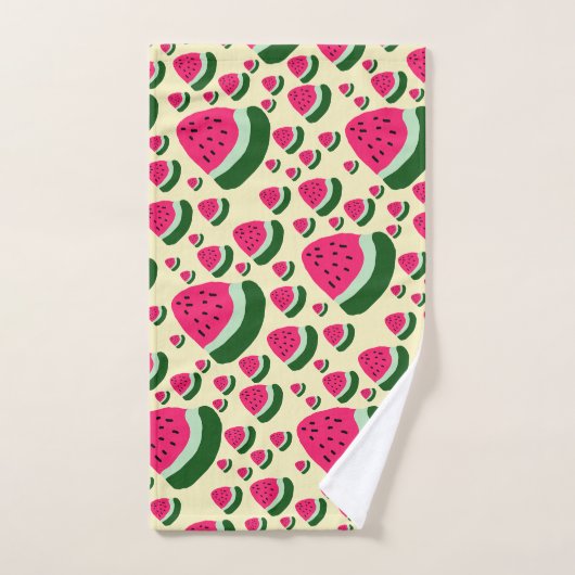 Whimsical Watermelons Cute Summer Fruit Pattern Badhandtuch Set (Handtuch)