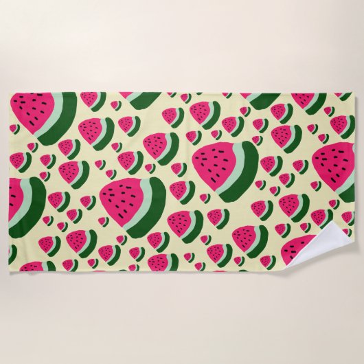 Whimsical Watermelons Cute Summer Fruit Pattern Strandtuch (Vorderseite)