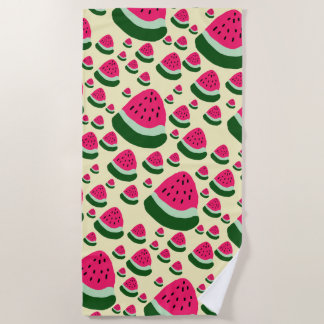 Whimsical Watermelons Cute Summer Fruit Pattern Strandtuch