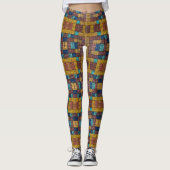 Whimsical Waves: Farbenfrohe Leggings perfekt für (Vorderseite)