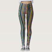 Whimsical Waves: Farbenfrohe Leggings perfekt für  (Vorderseite)