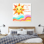 Whimsical Waves Sunshine Nursery Leinwanddruck (Insitu (Schlafzimmer))