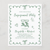 Whimsical Wavy Frame Engagement Party Invitation (Vorderseite)