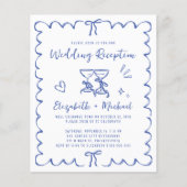 Whimsical Wavy Frame Wedding Reception Invitation (Vorderseite)