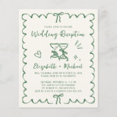 Whimsical Wavy Frame Wedding Reception Invitation (Vorderseite)
