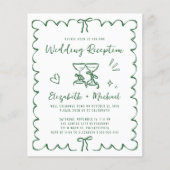 Whimsical Wavy Frame Wedding Reception Invitation (Vorderseite)