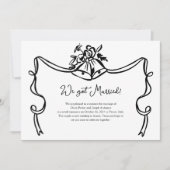 Whimsical Wedding Bells Foto Hochzeitsankündigung Einladung (Vorderseite)