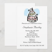 Whimsical Wedding Cake Bridal Dusche Einladung (Vorne/Hinten)