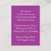 Whimsical Wedding Card | Aquarell Florals Begleitkarte (Rückseite)