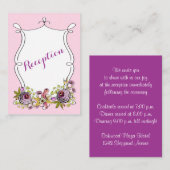 Whimsical Wedding Card | Aquarell Florals Begleitkarte (Vorne/Hinten)