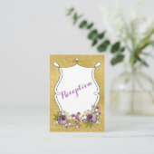 Whimsical Wedding Card | IMITATE Gold Foil Begleitkarte (Stehend Vorderseite)