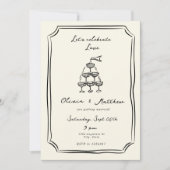 Whimsical Wedding Champagne Tower Einladung (Vorderseite)