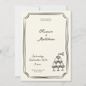 Whimsical Wedding Champagne Tower Einladung (Vorderseite)