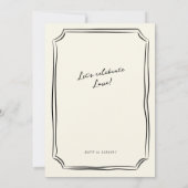 Whimsical Wedding Champagne Tower Einladung (Rückseite)