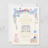 Whimsical Wedding Chateau Mansion Einladung (Vorderseite)