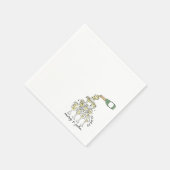 Whimsical Wedding Cocktail Napkins Serviette (Ecke)