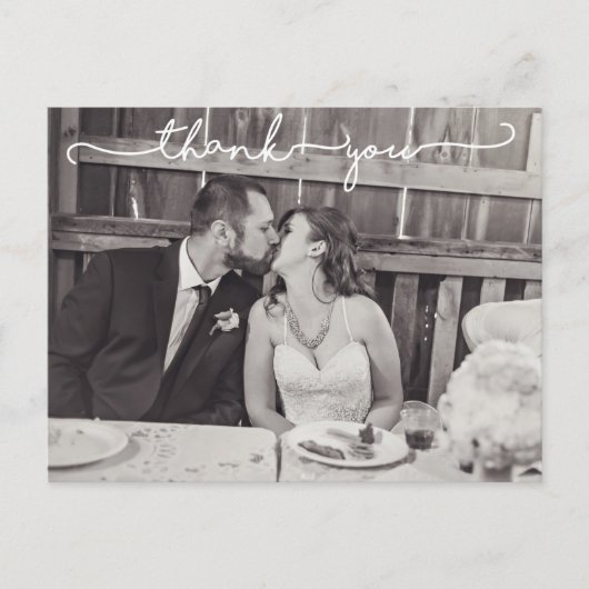 Whimsical Wedding Danke Postkarte (Vorderseite)