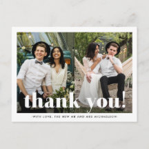 Whimsical Wedding danke Typografie Zwei Foto