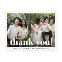 Whimsical Wedding danke Typografie Zwei Foto