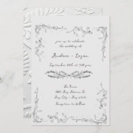 Whimsical  Wedding Dinner Einladung