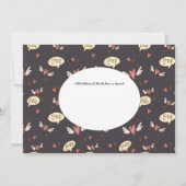 Whimsical Wedding Doodles Handgeschriebene Timelin Einladung (Rückseite)