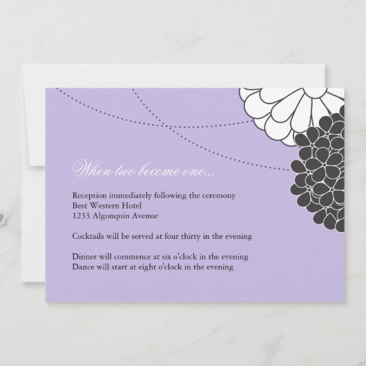 Whimsical Wedding Einladung (Rückseite)