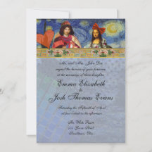 Whimsical Wedding Einladung farbenfroh einzigartig