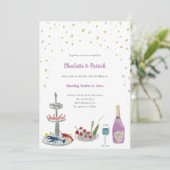 Whimsical Wedding Einladung von Hand gezeichnet Wa (Stehend Vorderseite)